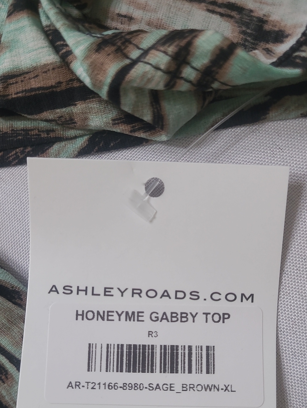 Honeyme Gabby Animal Print Top XL. NWT! - Picture 5 of 5